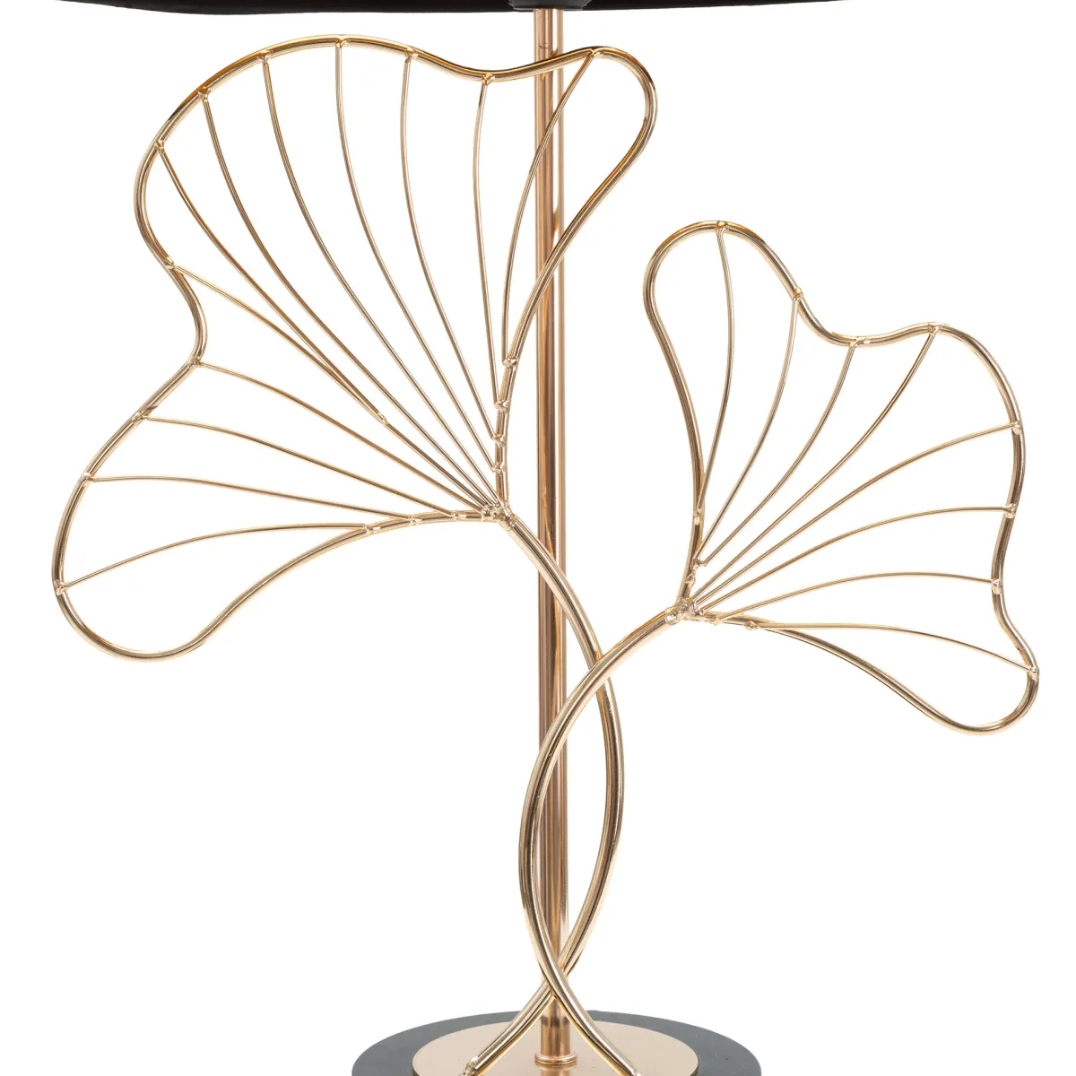 Lampade Da Tavolo > Dmora Lampada da Tavolo Nero oro Necessaria 1 Lampadina Attacco e27, Paralume - Hida Oro, Nero