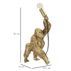 Lampade Da Tavolo > Dmora Lampada da Tavolo Necessaria 1 Lampadina Attacco e14, Interruttore Manuale - Bakadaha Oro
