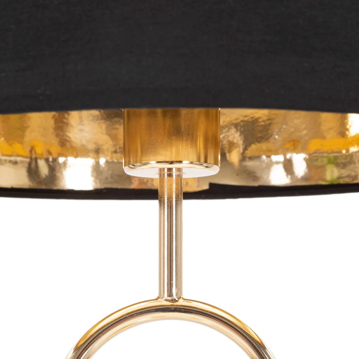 Lampade Da Tavolo > Dmora Lampada da Tavolo oro Nero Necessaria 1 Lampadina Attacco e27, Paralume - Babarora Nero, Oro