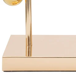 Lampade Da Tavolo > Dmora Lampada da Tavolo oro Nero Necessaria 1 Lampadina Attacco e27, Paralume - Babarora Nero, Oro