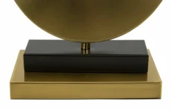 Lampade Da Tavolo > Dmora Lampada da tavolo Papier, 30x30 h53 cm, Bianco e Oro Oro, Bianco