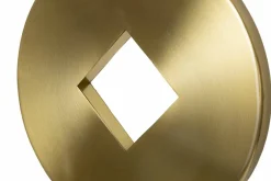 Lampade Da Tavolo > Dmora Lampada da tavolo Papier, 30x30 h53 cm, Bianco e Oro Oro, Bianco