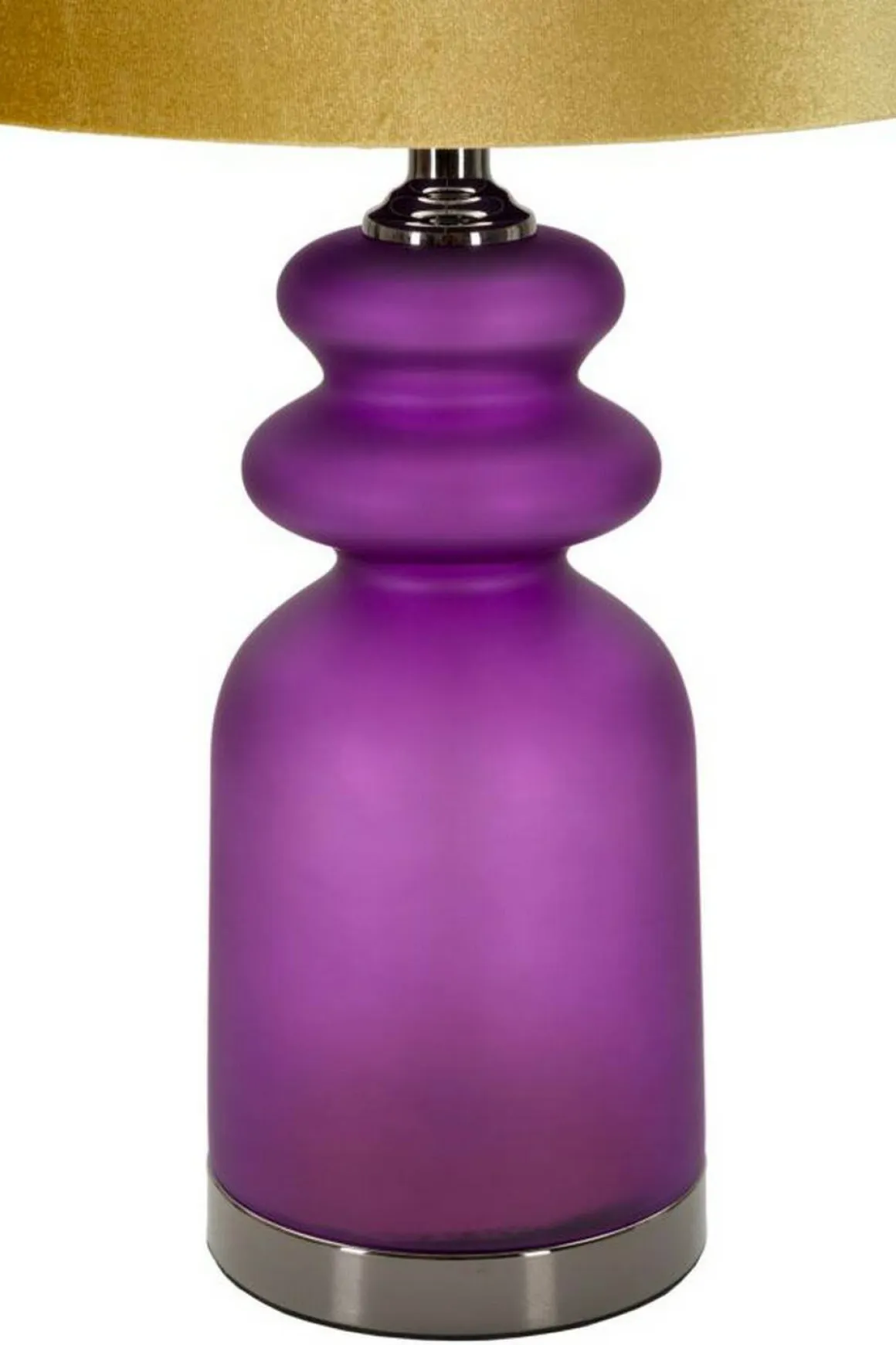 Lampada da tavolo Pescaia, 33x33 h58 cm, Viola e Oro