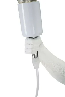 Lampade Da Tavolo > Dmora Lampada da tavolo Piet, 26x34 h55 cm, Bianco