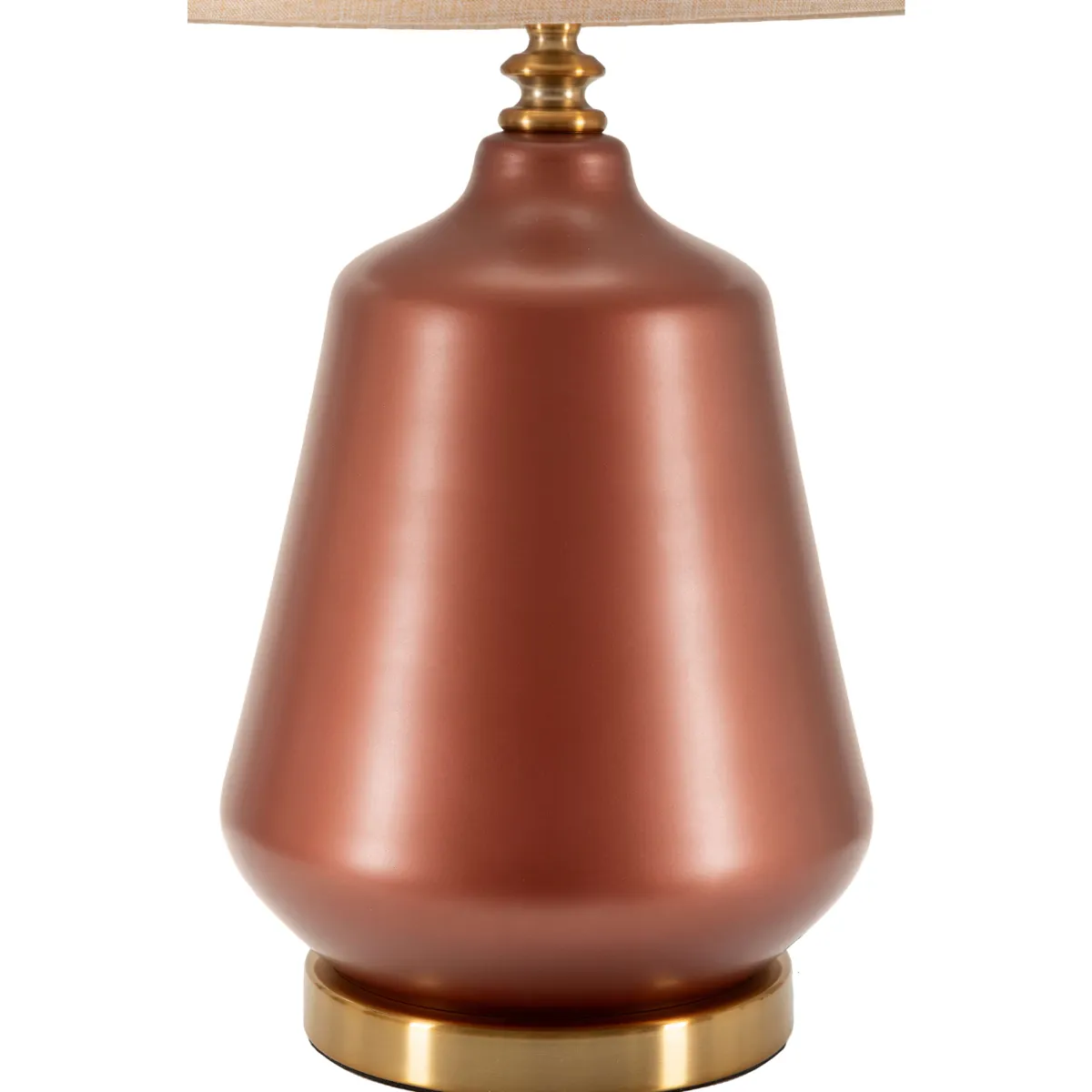 Lampade Da Tavolo > Dmora Lampada da Tavolo Rosa Marrone Necessaria 1 Lampadina Attacco e27, Paralume - Uig Marrone, Rosa