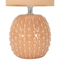 Lampada da Tavolo Rosa Necessaria 1 Lampadina Attacco e14, Paralume - Ketchi
