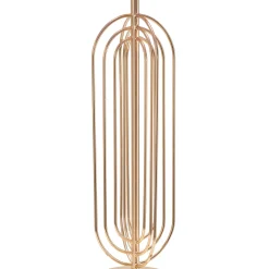 Lampade Da Tavolo > Dmora Lampada da Tavolo Rosa oro Necessaria 1 Lampadina Paralume, Attacco e27 - Khajur Oro, Rosa