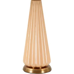 Lampade Da Tavolo > Dmora Lampada da Tavolo Rosa Perlato Bronzo Perlato Necessaria 1 Lampadina Paralume, Attacco e27 - Portre Bronzo Perlato, Rosa Perlato