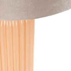 Lampada da Tavolo Rosa Perlato Rosa Salmone Necessaria 1 Lampadina Paralume, Attacco e27 - Fapa