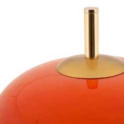 Lampada da Tavolo Rosso oro Necessaria 1 Lampadina Attacco e27, Paralume - Ptuj