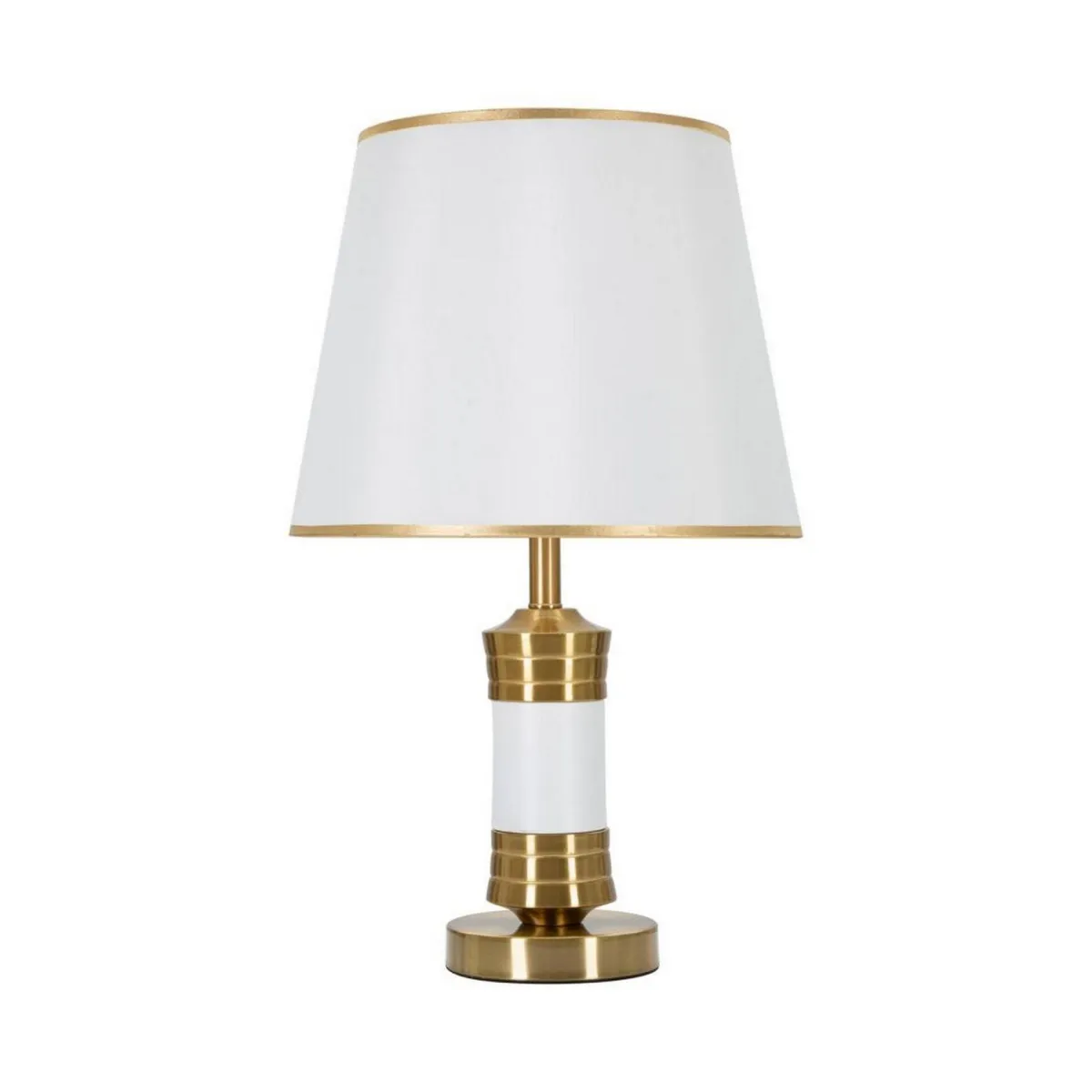 Lampade Da Tavolo > Dmora Lampada da tavolo Sinopia, Bianco e Oro, 31x31 h52 cm Oro, Bianco