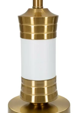 Lampade Da Tavolo > Dmora Lampada da tavolo Sinopia, Bianco e Oro, 31x31 h52 cm Oro, Bianco