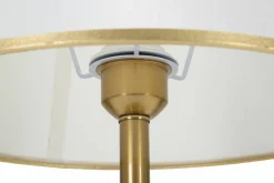 Lampade Da Tavolo > Dmora Lampada da tavolo Sinopia, Bianco e Oro, 31x31 h52 cm Oro, Bianco
