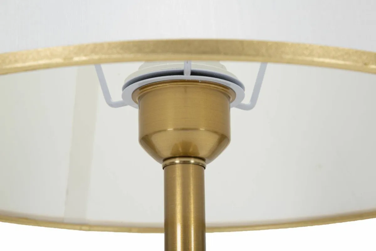 Lampade Da Tavolo > Dmora Lampada da tavolo Sinopia, Bianco e Oro, 31x31 h52 cm Oro, Bianco