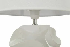 Lampade Da Tavolo > Dmora Lampada da tavolo Stencil, , 30x30 h42 cm Bianco