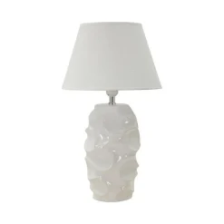 Lampada da tavolo Stencil, Bianco, 30x30 h52 cm