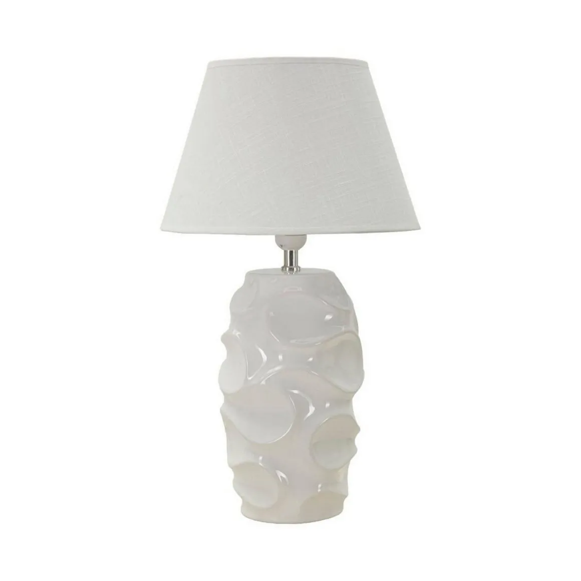 Lampada da tavolo Stencil, Bianco, 30x30 h52 cm