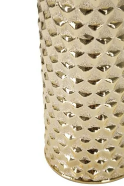 Lampada da tavolo Supreme, Bianco e Oro, 30x30 h48 cm