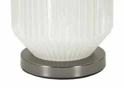 Lampada da tavolo Vidardo, 38x38 h65 cm, Bianco e Grigio