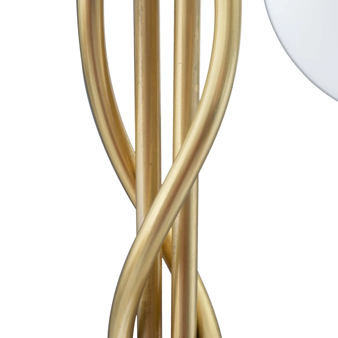 Lampada da Terra Bianco oro Necessarie 4 Lampadine Attacco e14, Interruttore Pedaliera - Famani