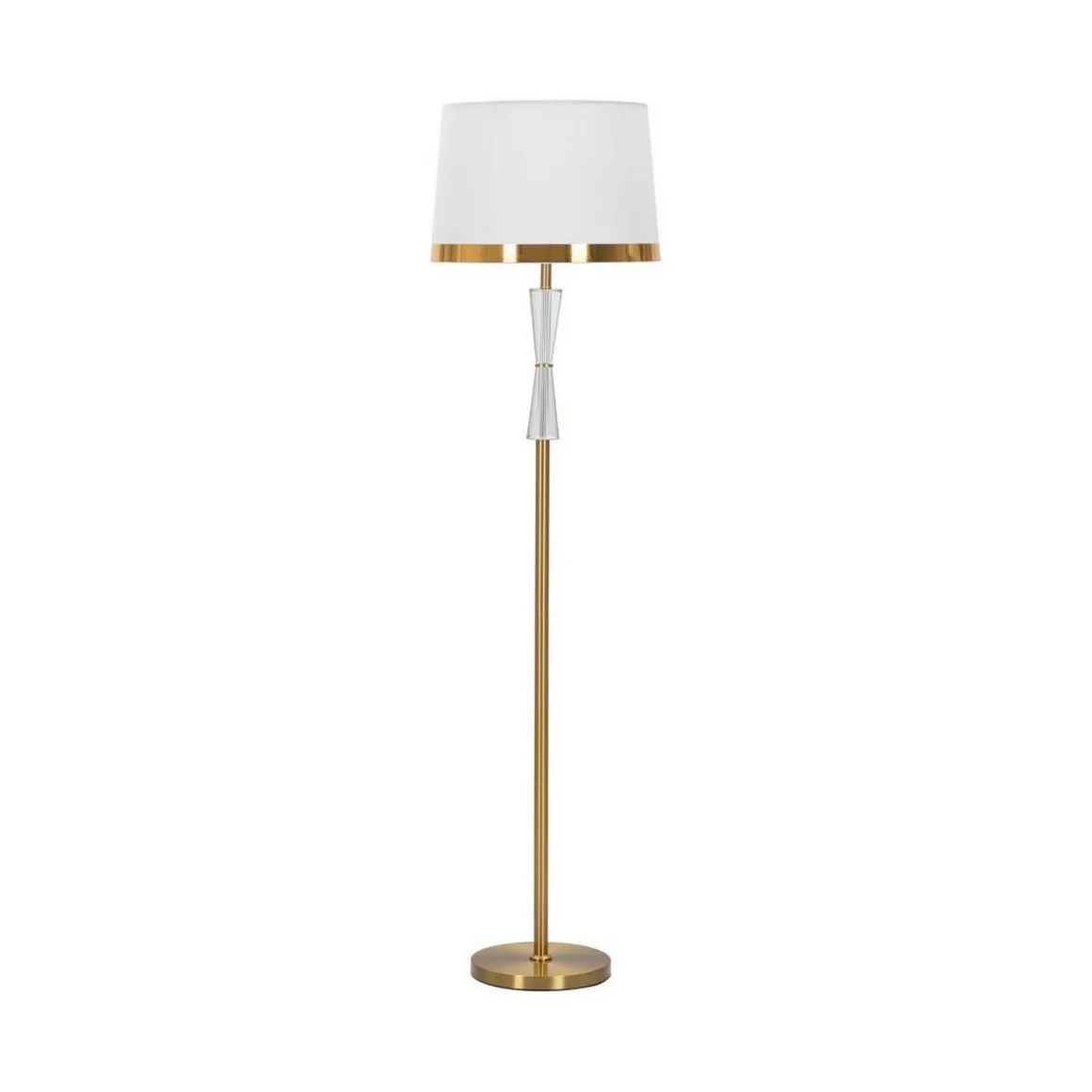 Lampada da terra Craquelure, 40x40 h153 cm, Bianco e Oro