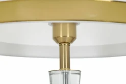Lampada da terra Craquelure, 40x40 h153 cm, Bianco e Oro