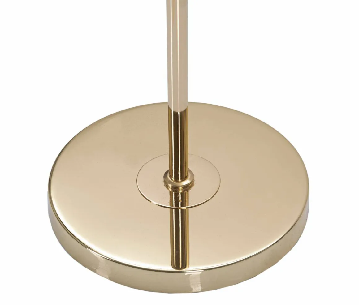 Lampada da terra Inchiostro, 40x40 h161 cm, Bianco e Oro