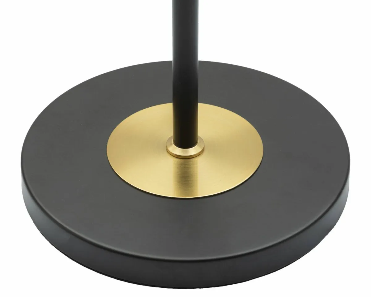 Lampade Da Terra > Dmora Lampada da terra Marouflage, 35x35 h153 cm, Nero e Oro Oro, Nero