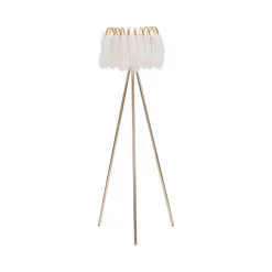 Lampada da terra Millefleur, 46x46 h147 cm, Bianco e Oro