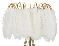 Lampada da terra Millefleur, 46x46 h147 cm, Bianco e Oro