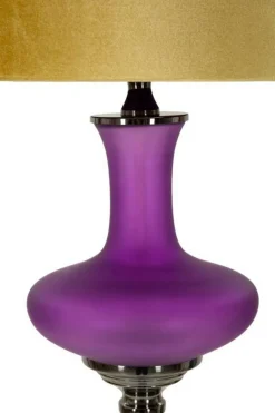 Lampada da terra Pepoli, 40x40 h167 cm, Viola e Giallo