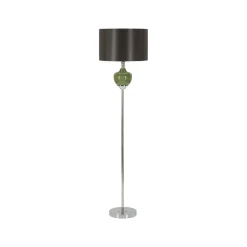 Lampade Da Terra > Dmora Lampada da terra Stiviere, 40x40 h160 cm, Verde e Grigio Nero, Verde