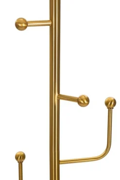 Lampada da terra Tano, 41x41 h173 cm, Bianco e Oro