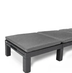 Lettino da giardino schienale regolabile 195x65cm antracite - Okotoks