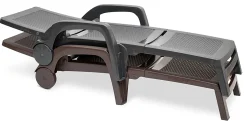 Lettino prendisole Abbie, 190x46h70 cm, Antracite