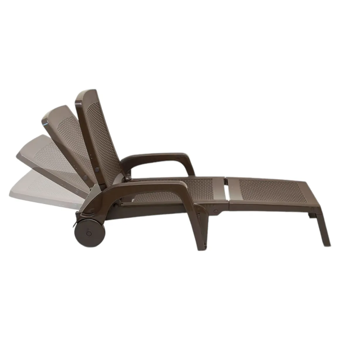 Lettino prendisole Abbie, 190x46h70 cm, Marrone