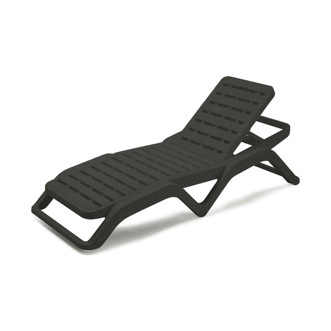 Lettino prendisole Anis, 192x72h100 cm, Antracite