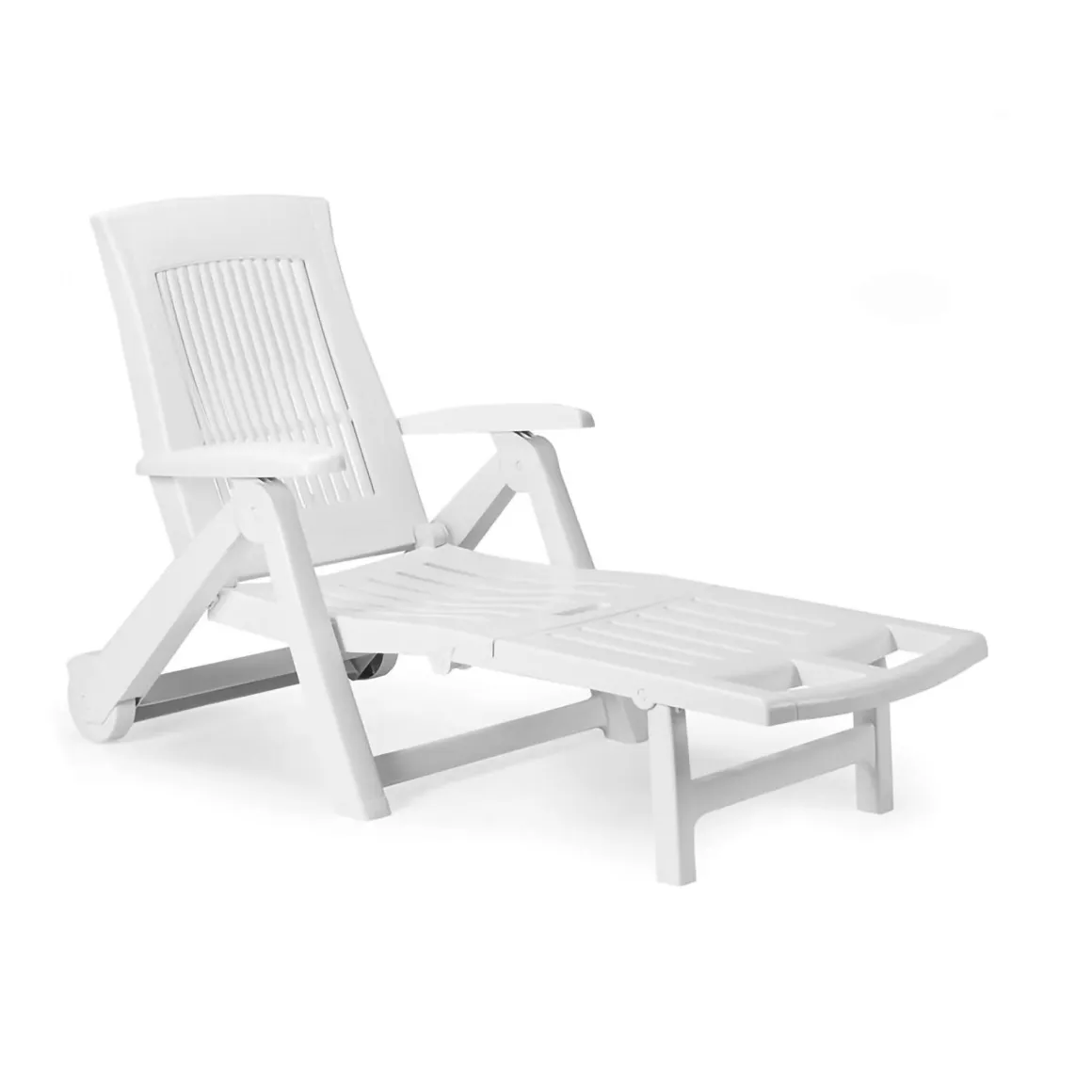 Lettino prendisole Dantonel, Cm 195x72h101, Bianco