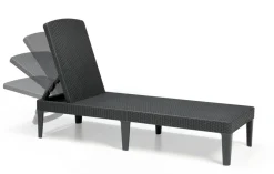 Sdraio > Dmora Lettino prendisole Glace, 188x58 h29 cm, Antracite Nero Antracite