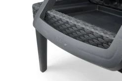 Sdraio > Dmora Lettino prendisole Glace, 188x58 h29 cm, Antracite Nero Antracite