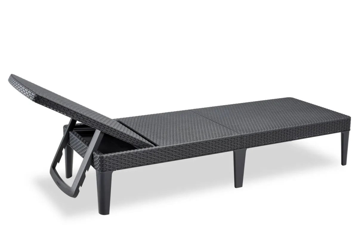 Sdraio > Dmora Lettino prendisole Glace, 188x58 h29 cm, Antracite Nero Antracite