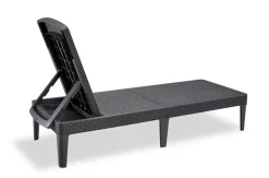 Sdraio > Dmora Lettino prendisole Glace, 188x58 h29 cm, Antracite Nero Antracite