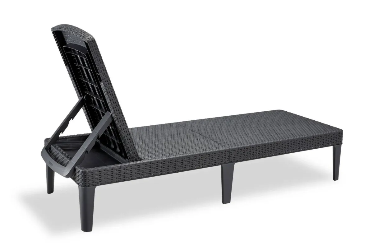 Sdraio > Dmora Lettino prendisole Glace, 188x58 h29 cm, Antracite Nero Antracite