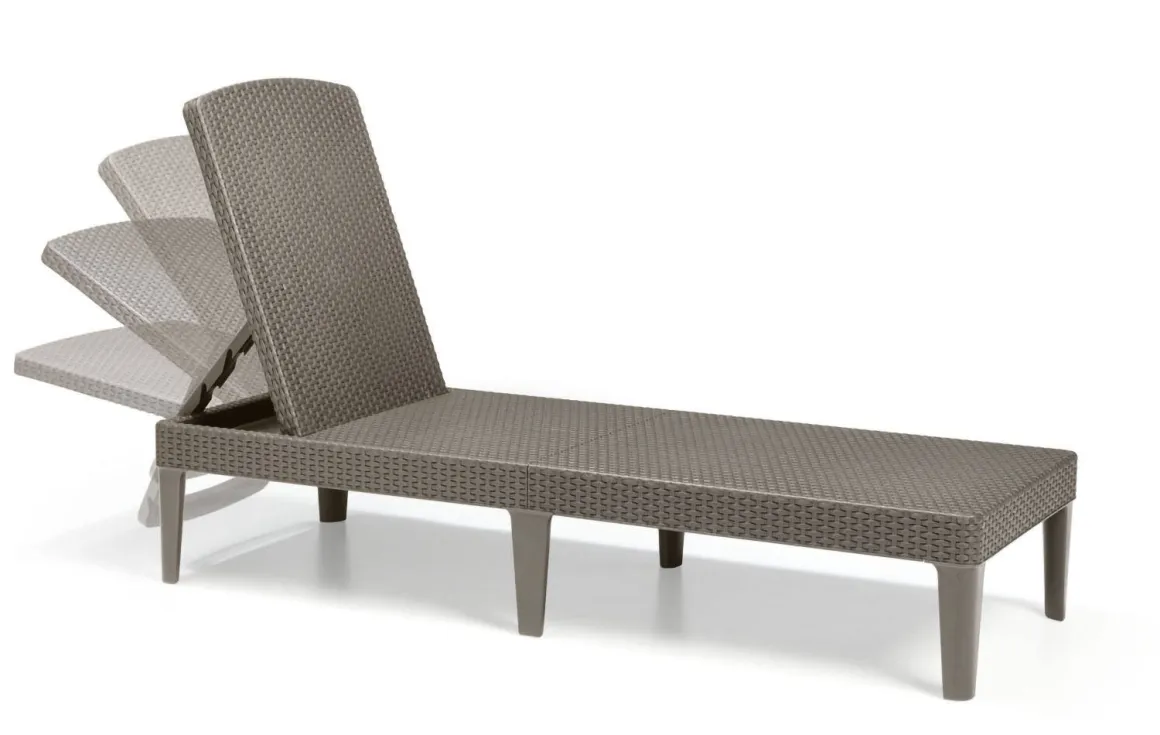 Lettino prendisole Glace, 188x58 h29 cm, Tortora