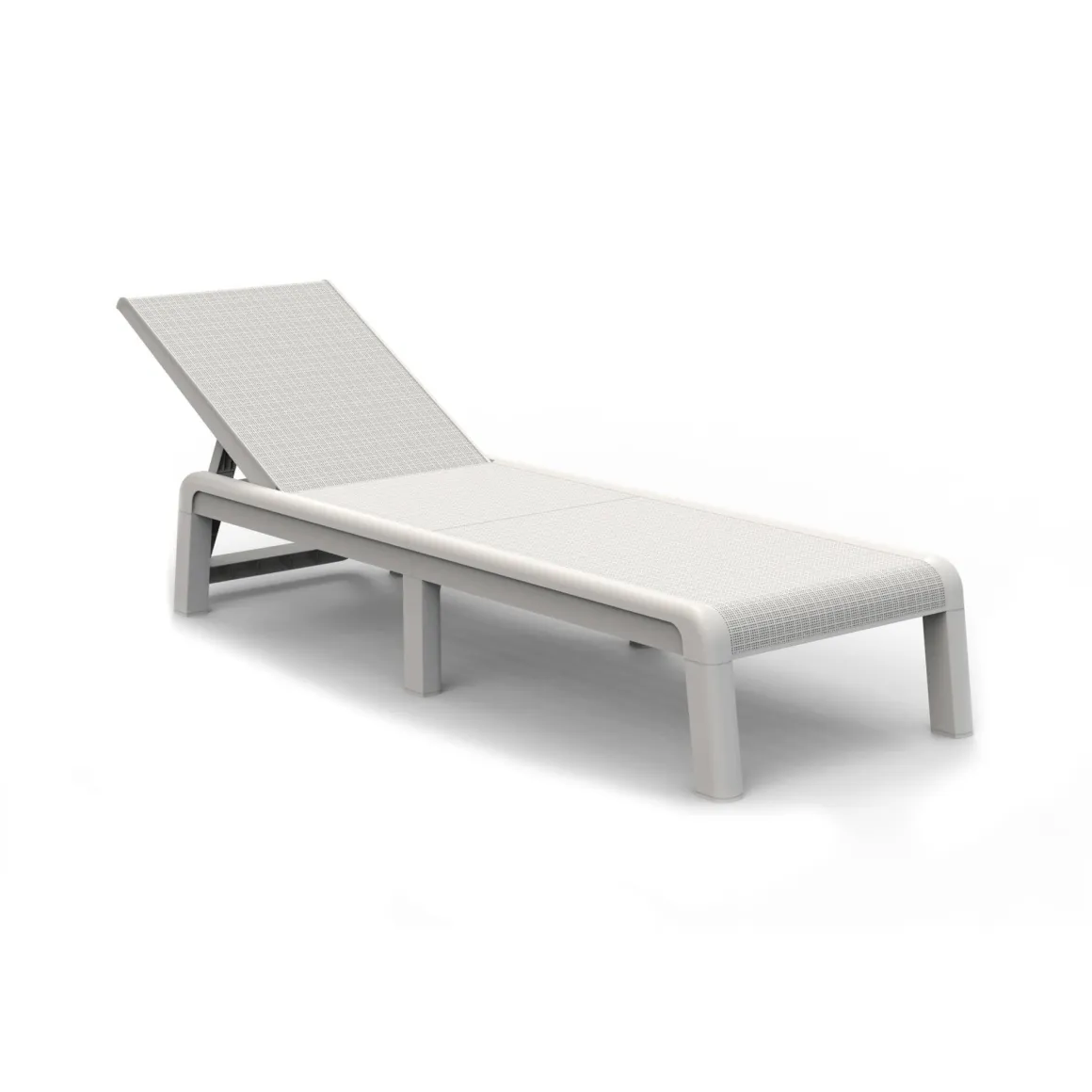 Lettino prendisole schienale regolabile 187x58cm bianco - Shawinigan