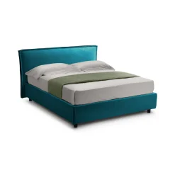 Letti Contenitore|Letti Alla Francese > Dmora Letto Alla Francese Sfoderabile Contenitore, Dimensione Materasso 120x200 cm Made in Italy - Brosso Azzurro