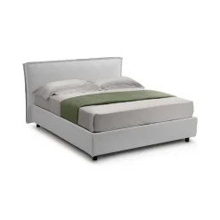 Letti Alla Francese > Dmora Letto Alla Francese Sfoderabile Contenitore, Dimensione Materasso 120x200 cm Made in Italy - Brosso Bianco