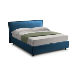 Letti Contenitore|Letti Alla Francese > Dmora Letto Alla Francese Sfoderabile Contenitore, Dimensione Materasso 120x200 cm Made in Italy - Brosso Blu