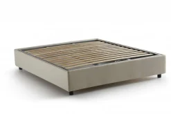 Letti Contenitore|Letti Alla Francese > Dmora Letto alla francese compatto 155x205cm - Attilino Beige