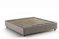 Letto alla francese compatto tortora 155x205cm - Attilino